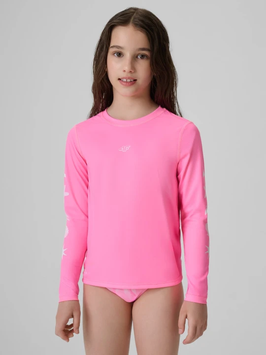 Zdjęcie produktu 4F Longsleeve do pływania z filtrem UPF50+ dziewczęcy - różowy 158 / 164 (12-14 lat)