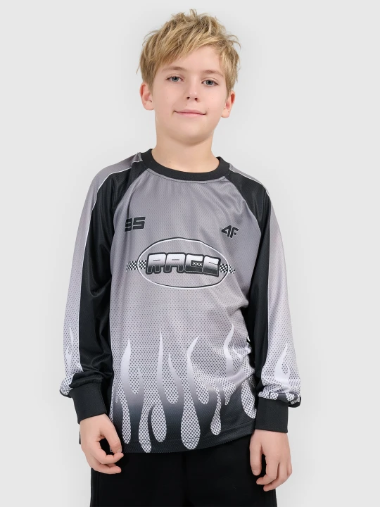 Zdjęcie produktu 4F Longsleeve loose szybkoschnący chłopięcy - multikolor 134 / 140 (8-10 lat)