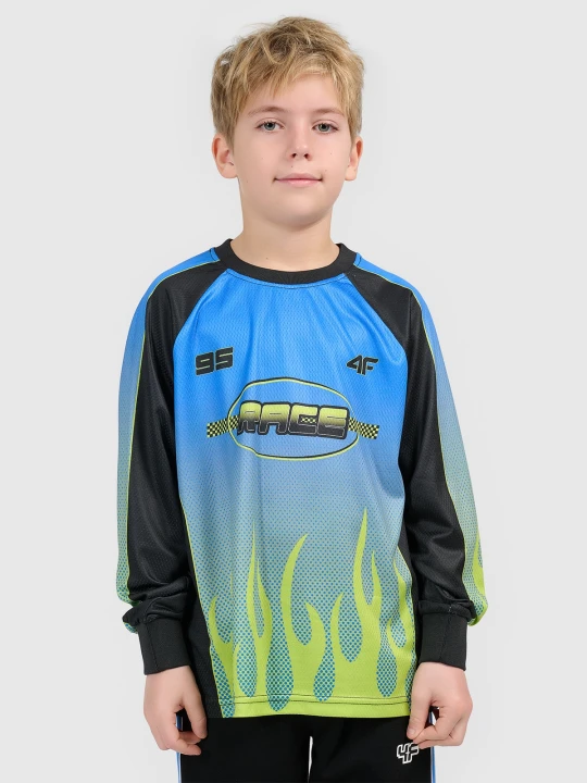 Zdjęcie produktu 4F Longsleeve loose szybkoschnący chłopięcy - multikolor 146 / 152 (10-12 lat)