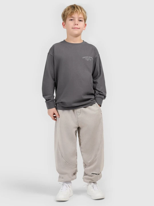 Zdjęcie produktu 4F Longsleeve loose z nadrukiem chłopięcy - szary 122 (6-7 lat)