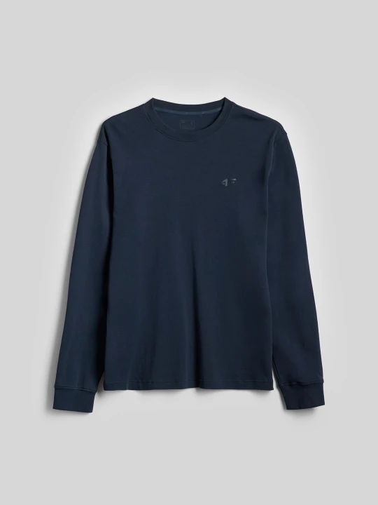 Zdjęcie produktu 4F Longsleeve regular gładki męski - granatowy XXL