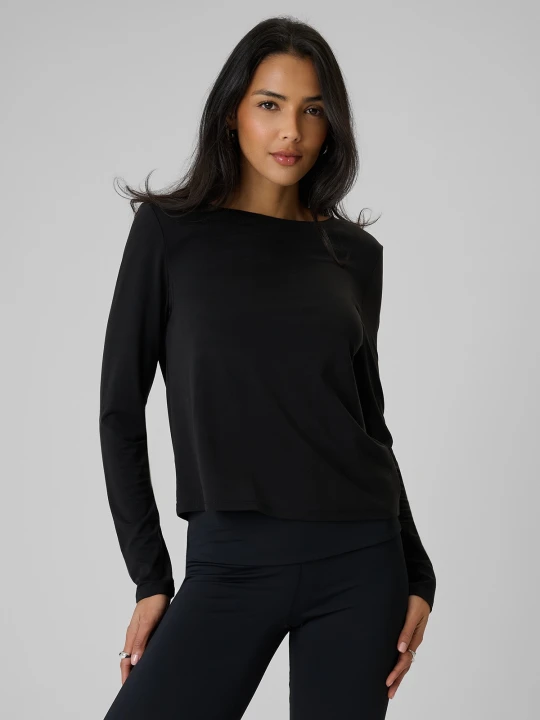 Zdjęcie produktu 4F Longsleeve regular z modalem damski - czarny L