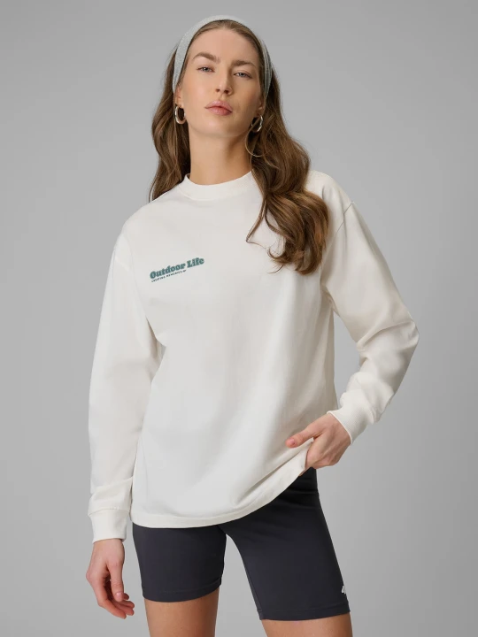 Zdjęcie produktu 4F Longsleeve regular z nadrukiem damski - biały M