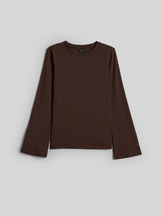 Zdjęcie produktu 4F Longsleeve slim damski - brązowy L