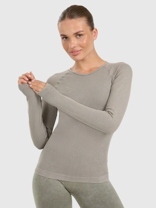 Zdjęcie produktu 4F Longsleeve slim do jogi i pilatesu szybkoschnący damski - zielony M / L