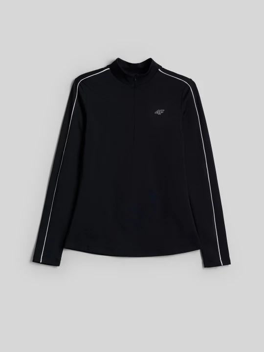 Zdjęcie produktu 4F Longsleeve slim gładki damski - czarny XL