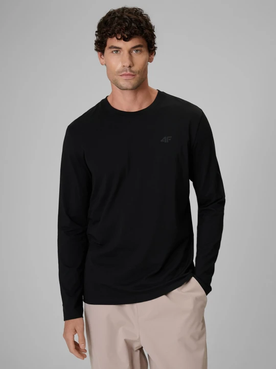 Zdjęcie produktu 4F Longsleeve slim gładki męski - czarny M