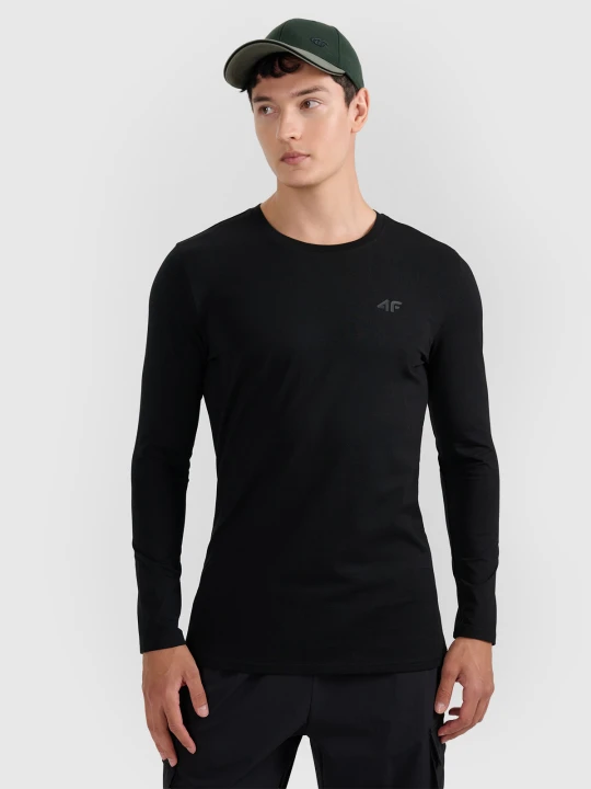 Zdjęcie produktu 4F Longsleeve slim gładki męski - czarny XL