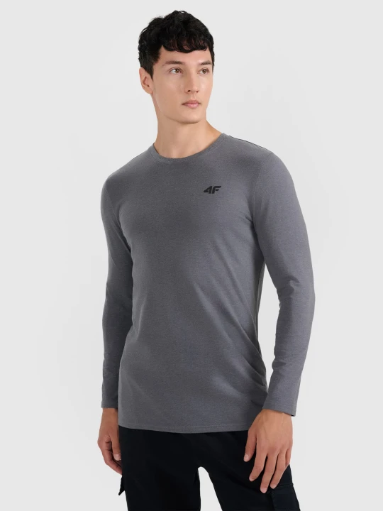 Zdjęcie produktu 4F Longsleeve slim gładki męski - szary L