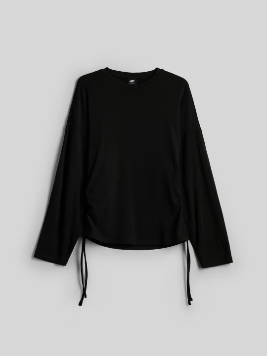 Zdjęcie produktu 4F Longsleeve slim z marszczeniami damski - czarny M
