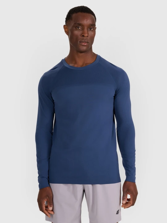 Zdjęcie produktu 4F Longsleeve treningowy bezszwowy męski - granatowy S / M