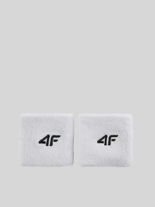 Zdjęcie produktu 4F Opaski na nadgarstki tenisowe (2-pack) - białe Uniwersalny