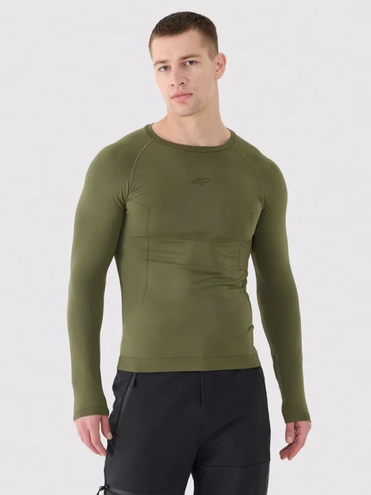 Zdjęcie produktu 4F Podkoszulek termiczny w kolorze khaki rozmiar: S / M