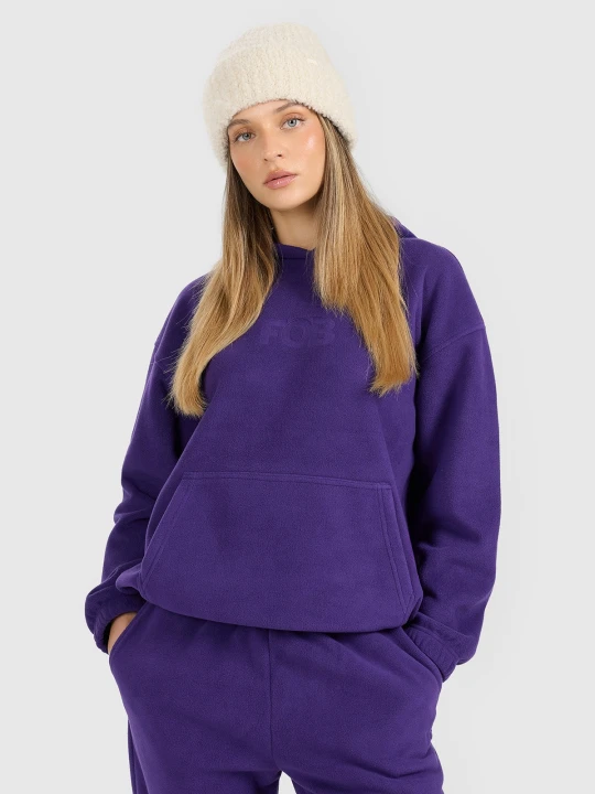 Zdjęcie produktu 4F Polar loose z kapturem damski - fioletowy XL