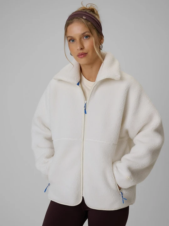 Zdjęcie produktu 4F Polar sherpa loose ze stójką damski - biały XS