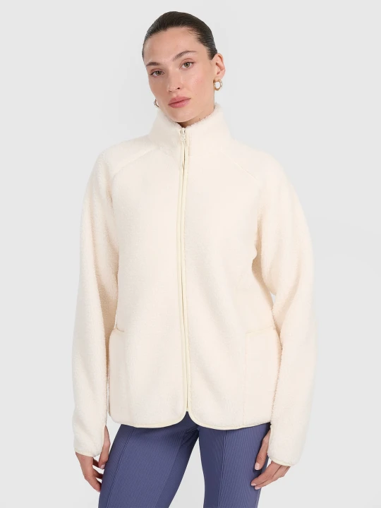 Zdjęcie produktu 4F Polar sherpa ze stójką oversize damski - biały XXL