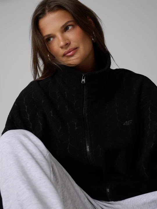Zdjęcie produktu 4F Polar ze stójką loose damski - czarny XL