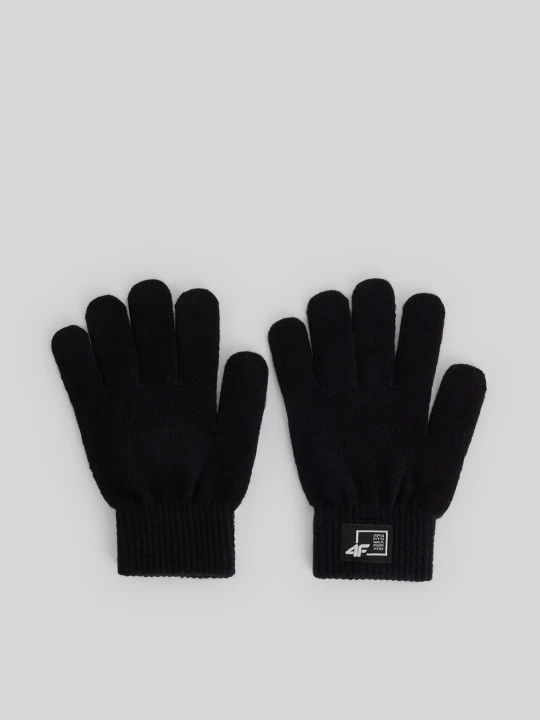 Zdjęcie produktu 4F Rękawiczki dzianinowe dziecięce - czarne L / XL