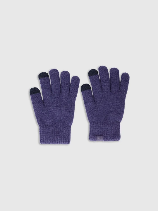 Zdjęcie produktu 4F Rękawiczki dzianinowe Touch Screen dziecięce - granatowe L/XL