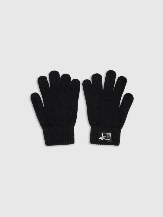 Zdjęcie produktu 4F Rękawiczki dzianinowe z wiskozą dziecięce - czarne L / XL