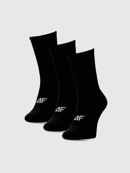 Zdjęcie produktu 4F Skarpetki casual do połowy łydki (3-pack) męskie - czarne 39-42