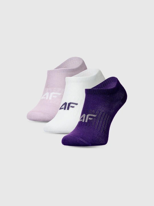 Zdjęcie produktu 4F Skarpetki casual przed kostkę (3-pack) dziewczęce - multikolor 35-37