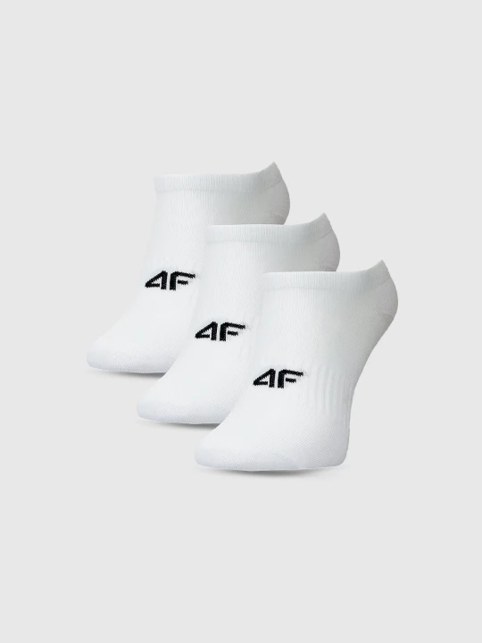Zdjęcie produktu 4F Skarpetki casual stopki (3-pack) damskie - białe 39-42
