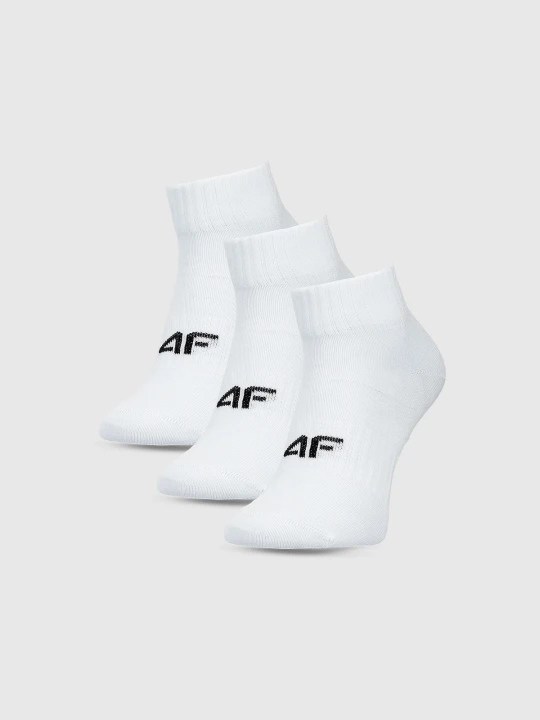 Zdjęcie produktu 4F Skarpetki casual za kostkę (3-pack) chłopięce - białe 38-40