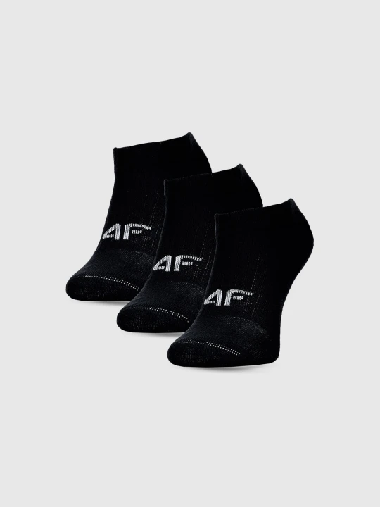 Zdjęcie produktu 4F Skarpetki casual za kostkę (3-pack) chłopięce - czarne 35-37