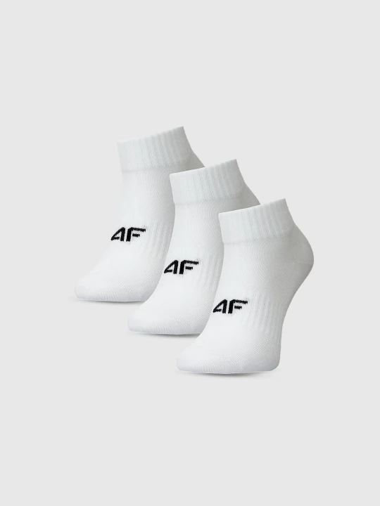 Zdjęcie produktu 4F Skarpetki casual za kostkę (3-pack) dziewczęce - białe 35-37