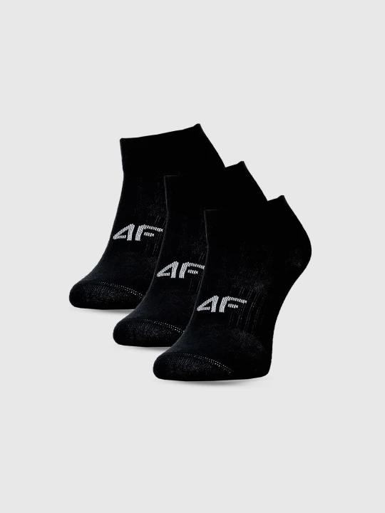 Zdjęcie produktu 4F Skarpetki casual za kostkę (3-pack) dziewczęce - czarne 32-34