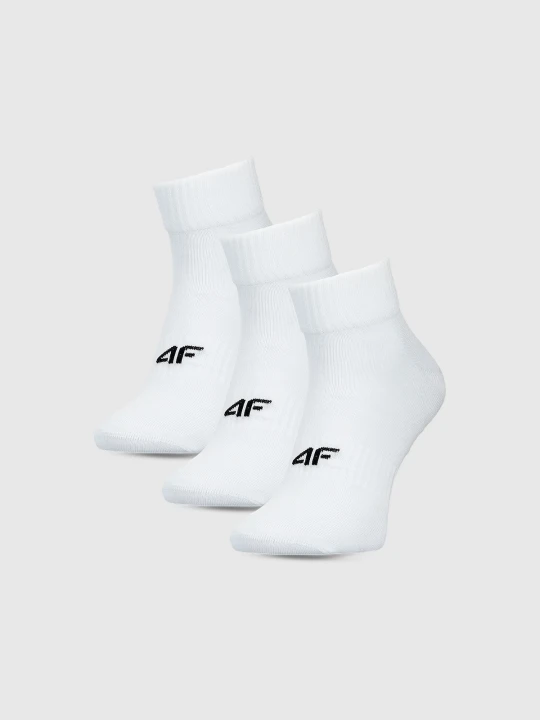 Zdjęcie produktu 4F Skarpetki casual za kostkę (3-pack) męskie - białe 39-42