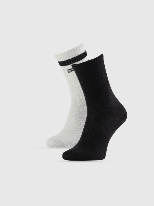 Zdjęcie produktu 4F Skarpetki długie (2-pack) chłopięce - czarno-białe 32-34