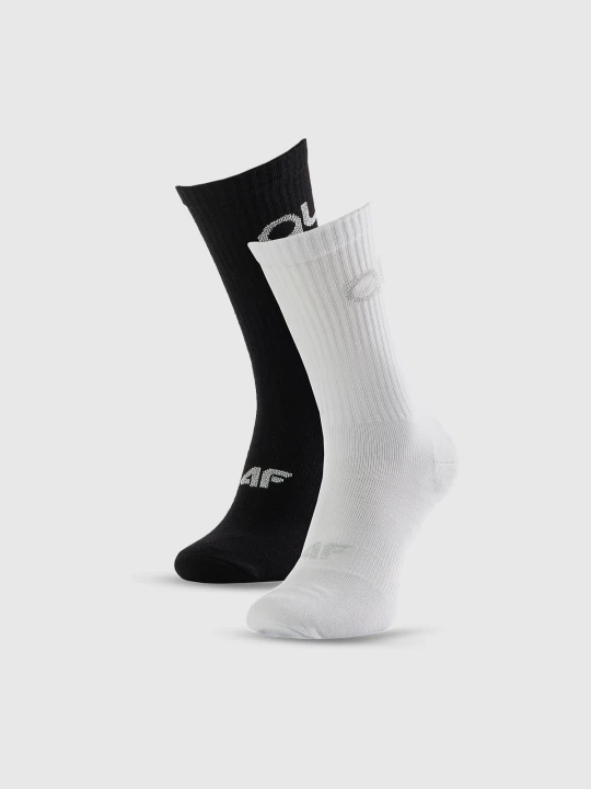 Zdjęcie produktu 4F Skarpetki długie (2-pack) damskie 4F x Anna Lewandowska - czarno-białe 39-42