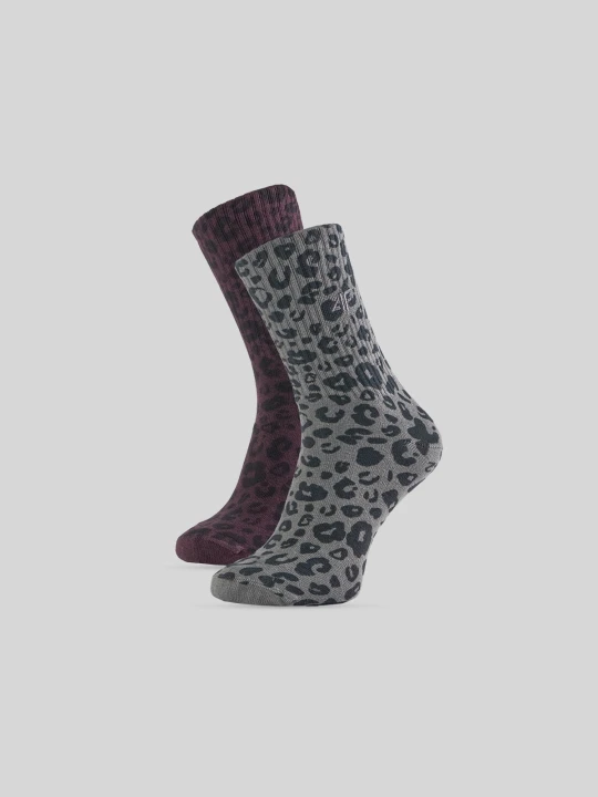 Zdjęcie produktu 4F Skarpetki długie (2-pack) damskie - multikolor 39-42