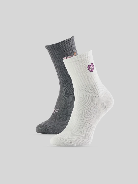Zdjęcie produktu 4F Skarpetki długie (2-pack) dziewczęce - multikolor 38-40