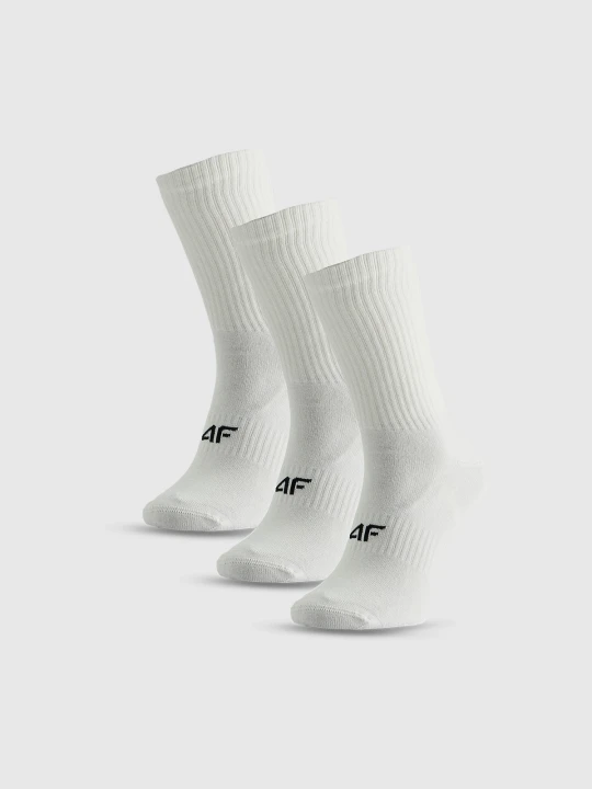 Zdjęcie produktu 4F Skarpetki długie (3-pack) męskie - białe 43-46