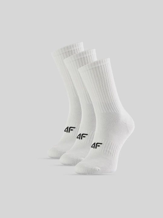 Zdjęcie produktu 4F Skarpetki długie (3-pack) męskie - białe 43-46