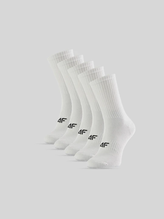 Zdjęcie produktu 4F Skarpetki długie (5-pack) chłopięce - białe 32-34