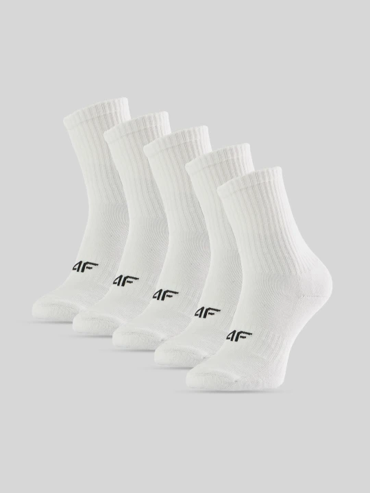 Zdjęcie produktu 4F Skarpetki długie (5-pack) chłopięce - białe 32-34