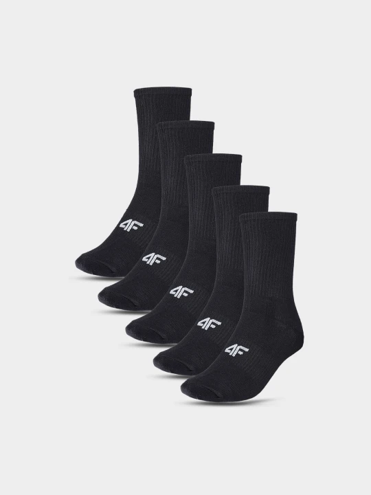 Zdjęcie produktu 4F Skarpetki długie (5-pack) chłopięce - czarne 38-40