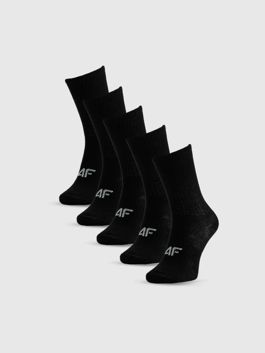 Zdjęcie produktu 4F Skarpetki długie (5-pack) dziewczęce - czarne 32-34