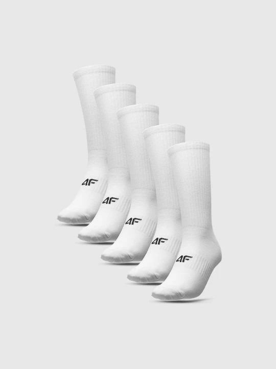 Zdjęcie produktu 4F Skarpetki długie (5-pack) męskie - białe 39-42