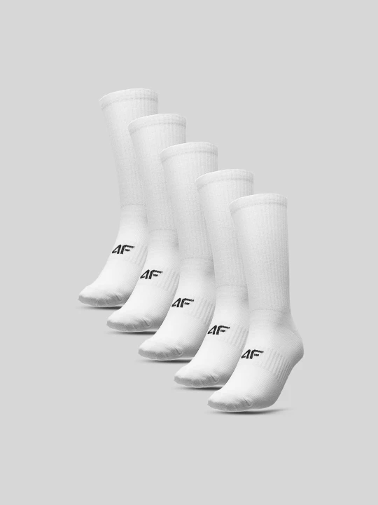 Zdjęcie produktu 4F Skarpetki długie (5-pack) męskie - białe 43-46