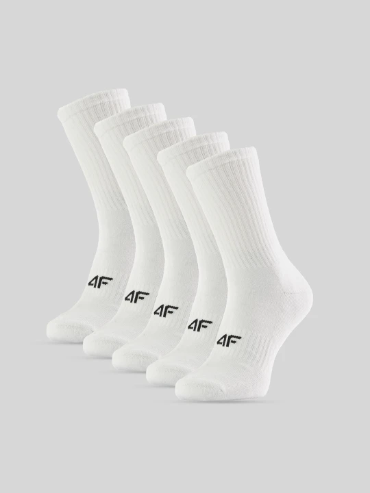 Zdjęcie produktu 4F Skarpetki długie (5-pack) męskie - białe 39-42