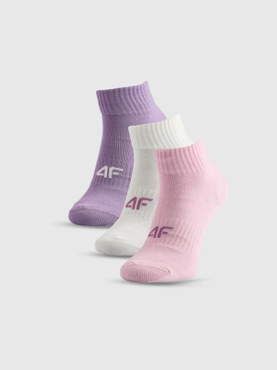 Zdjęcie produktu 4F Skarpetki krótkie (3-pack) dziewczęce - multikolor 38-40