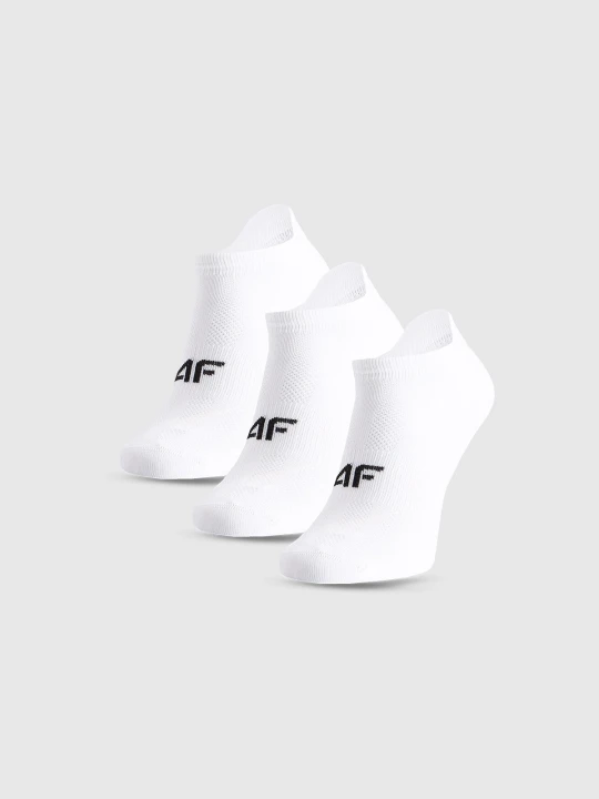 Zdjęcie produktu 4F Skarpetki sportowe przed kostkę (3-pack) chłopięce - białe 35-37