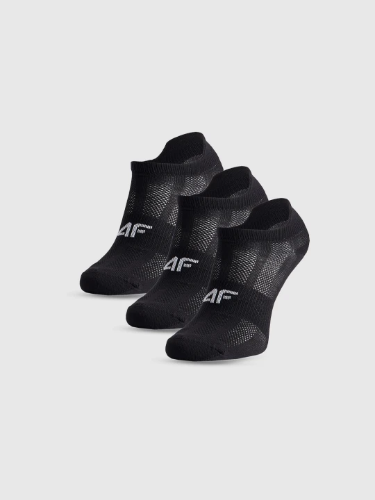 Zdjęcie produktu 4F Skarpetki sportowe przed kostkę (3-pack) chłopięce - czarne 32-34