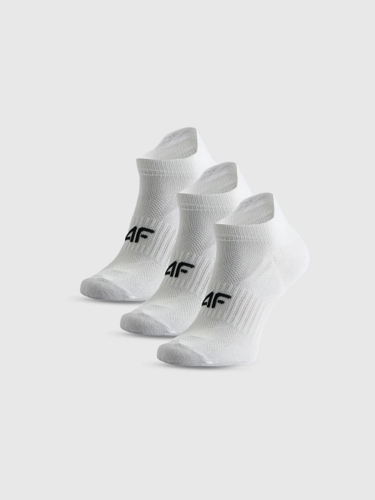 Zdjęcie produktu 4F Skarpetki sportowe przed kostkę (3-pack) dziewczęce - białe 35-37