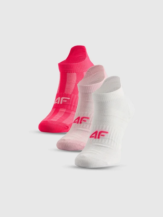 Zdjęcie produktu 4F Skarpetki sportowe przed kostkę (3-pack) dziewczęce - multikolor 32-34